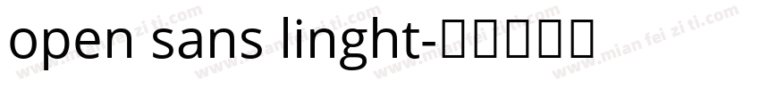 open sans linght字体转换